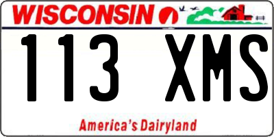 WI license plate 113XMS