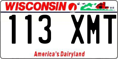 WI license plate 113XMT