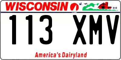 WI license plate 113XMV