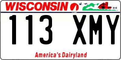 WI license plate 113XMY
