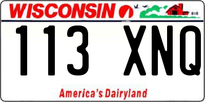WI license plate 113XNQ