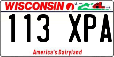 WI license plate 113XPA