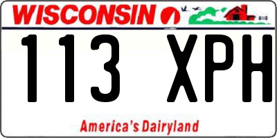 WI license plate 113XPH