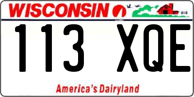 WI license plate 113XQE