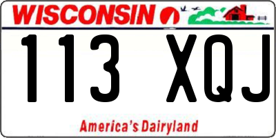 WI license plate 113XQJ