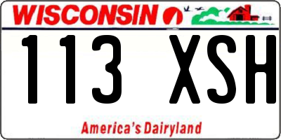WI license plate 113XSH