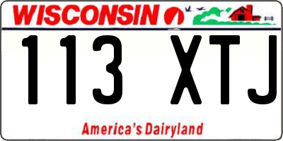 WI license plate 113XTJ