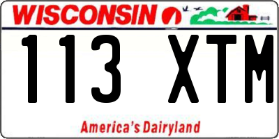 WI license plate 113XTM