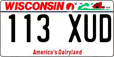 WI license plate 113XUD