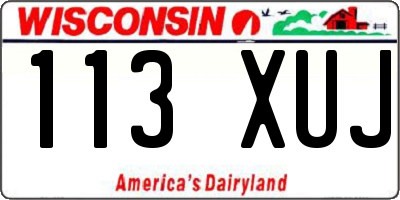 WI license plate 113XUJ