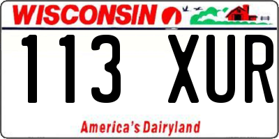 WI license plate 113XUR