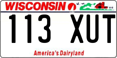 WI license plate 113XUT