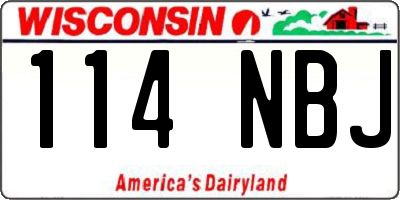 WI license plate 114NBJ