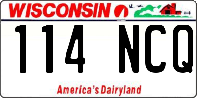 WI license plate 114NCQ