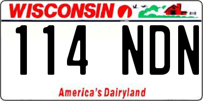 WI license plate 114NDN