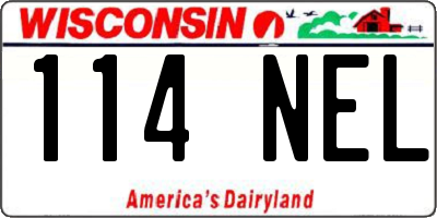 WI license plate 114NEL
