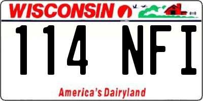WI license plate 114NFI