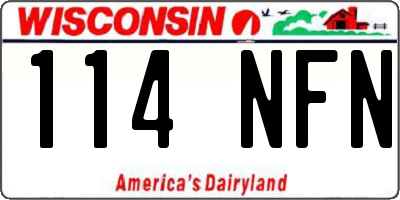WI license plate 114NFN
