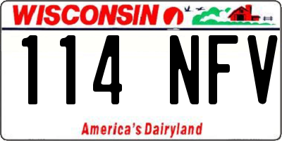 WI license plate 114NFV