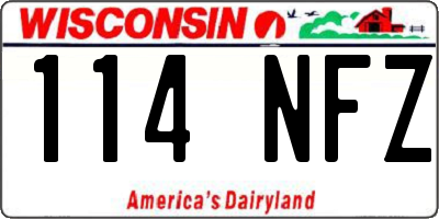 WI license plate 114NFZ