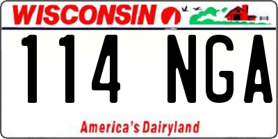 WI license plate 114NGA
