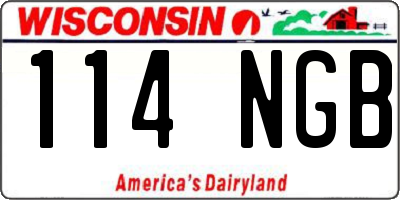 WI license plate 114NGB