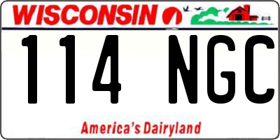 WI license plate 114NGC