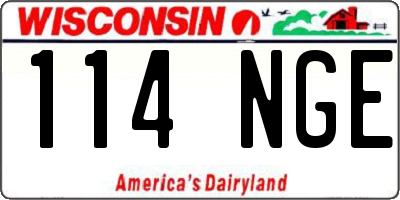 WI license plate 114NGE