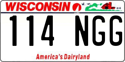 WI license plate 114NGG