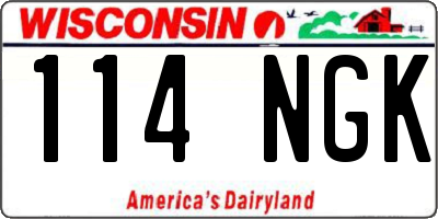 WI license plate 114NGK