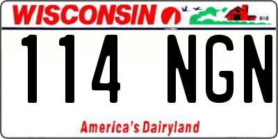WI license plate 114NGN