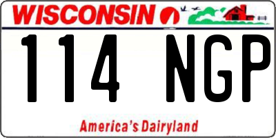 WI license plate 114NGP