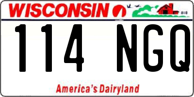 WI license plate 114NGQ