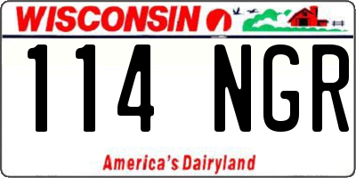 WI license plate 114NGR
