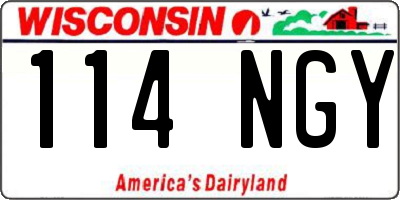 WI license plate 114NGY