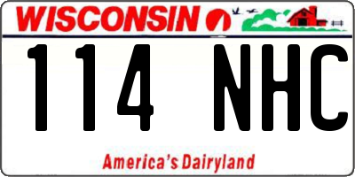 WI license plate 114NHC