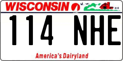 WI license plate 114NHE