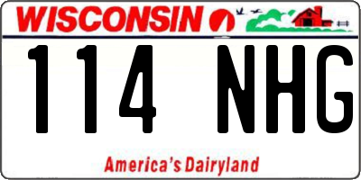 WI license plate 114NHG