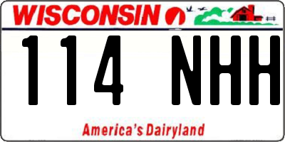 WI license plate 114NHH