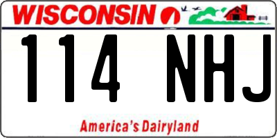 WI license plate 114NHJ