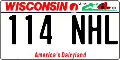 WI license plate 114NHL