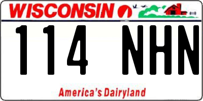 WI license plate 114NHN