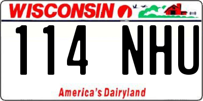 WI license plate 114NHU