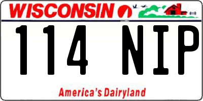 WI license plate 114NIP
