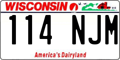 WI license plate 114NJM