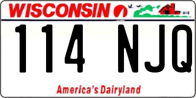 WI license plate 114NJQ