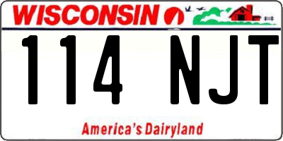 WI license plate 114NJT