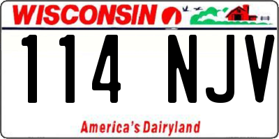 WI license plate 114NJV