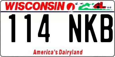 WI license plate 114NKB