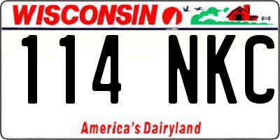 WI license plate 114NKC